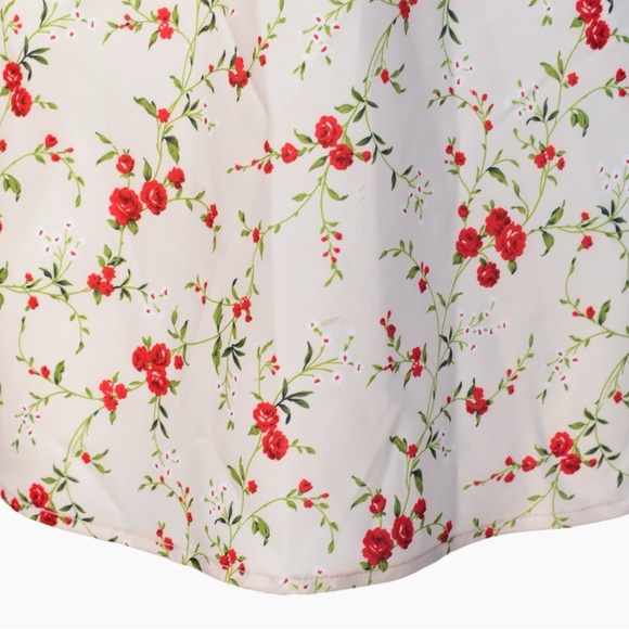 Rumored ✦ Floral Satin Mini Dress - Picture 4 of 11